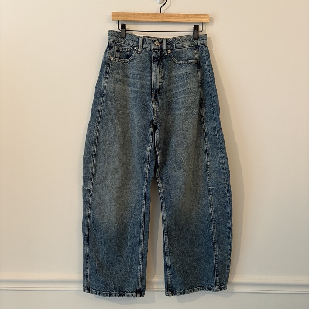 NWT Good American Good Extreme Barrel Jeans 0/25 High Rise Gap Proof Waist Baggy